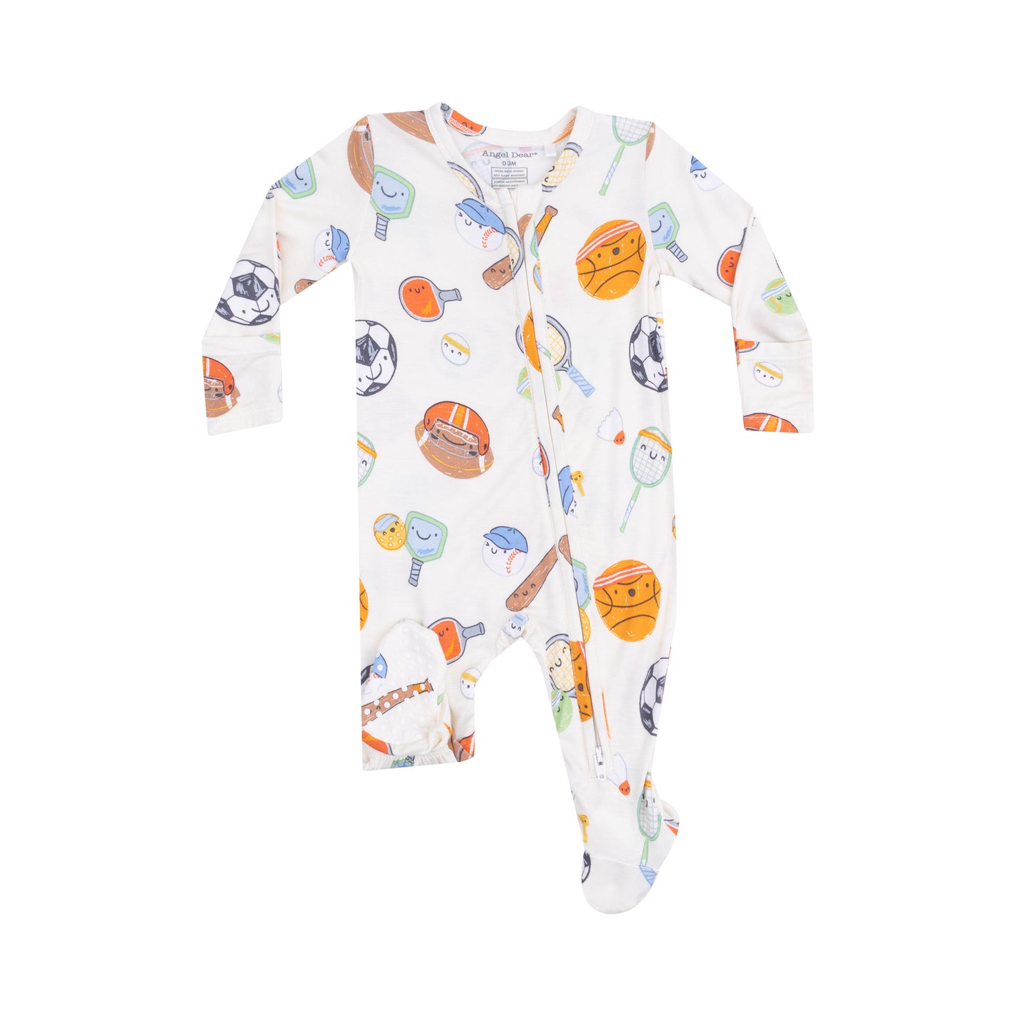 Sports Ball Friends Zipper Footie