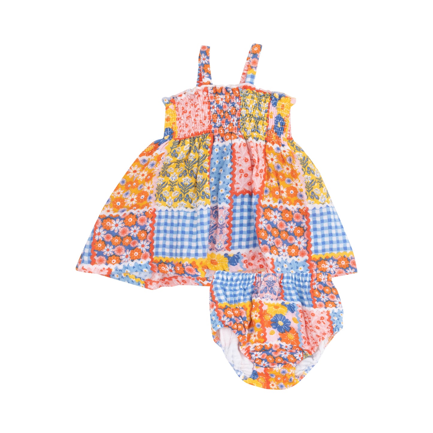 Ric Rac Patchwork Smock Top w/ Bloomer