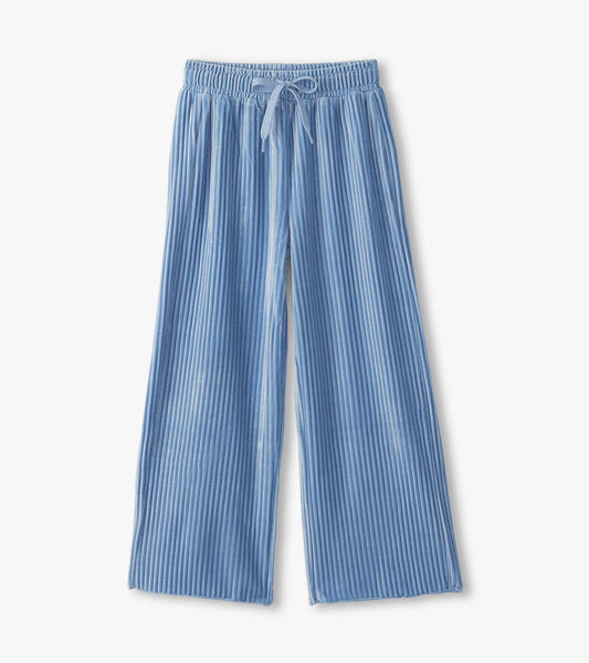 Pleated Velour Relaxed Pant