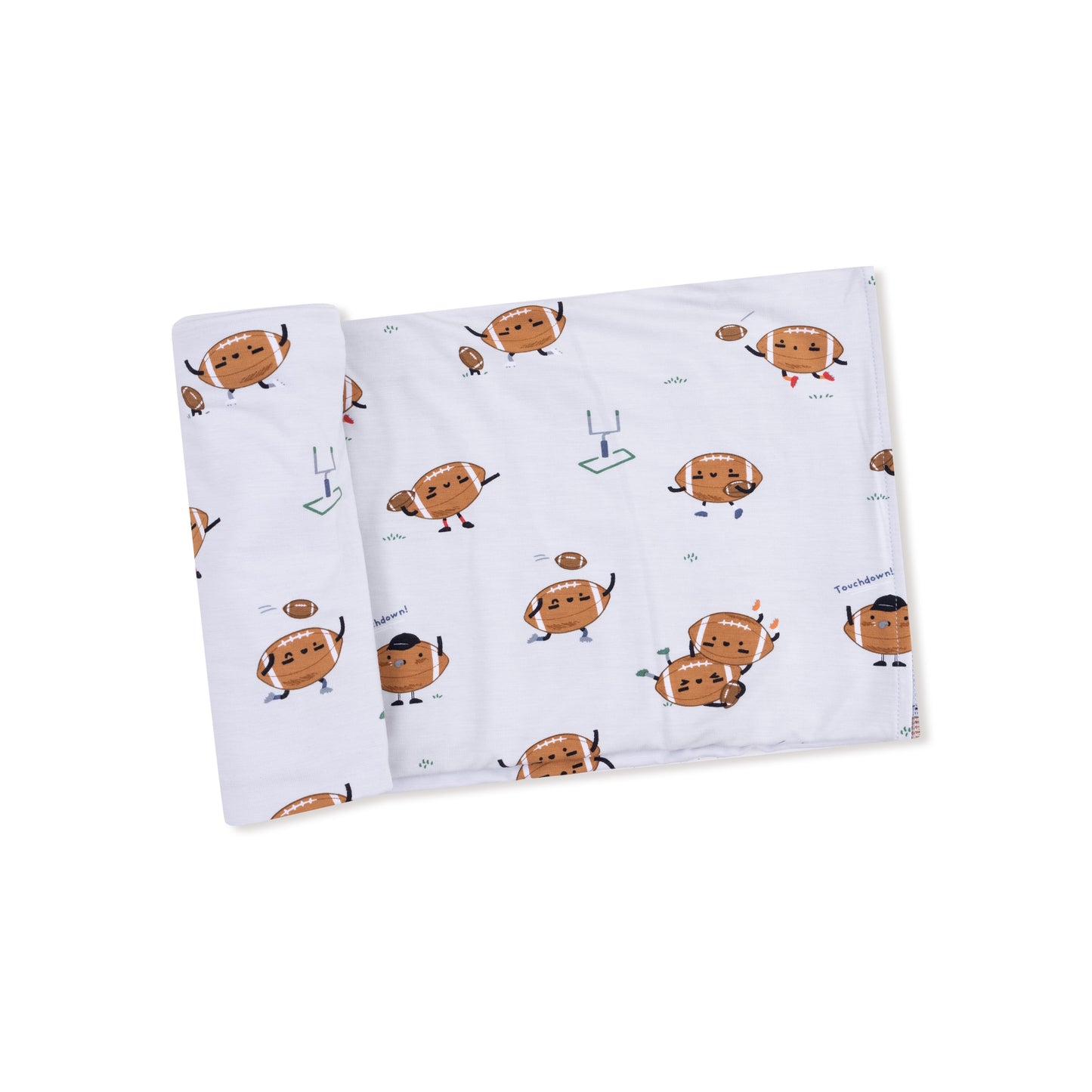 Footballs Playing Football Swaddle Blanket