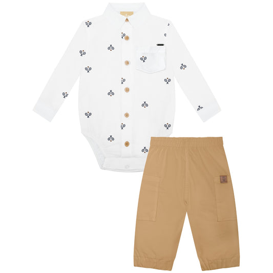 Tennis Button down & Pant Set