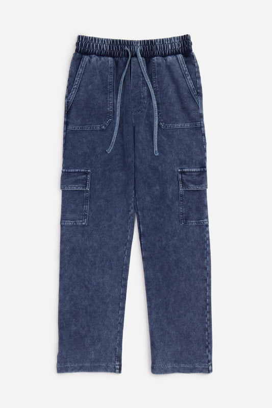 Dark Indigo Cargo Sweatpant