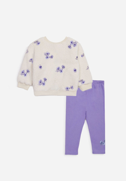 Moonstone Flower Fleece Sweat Set