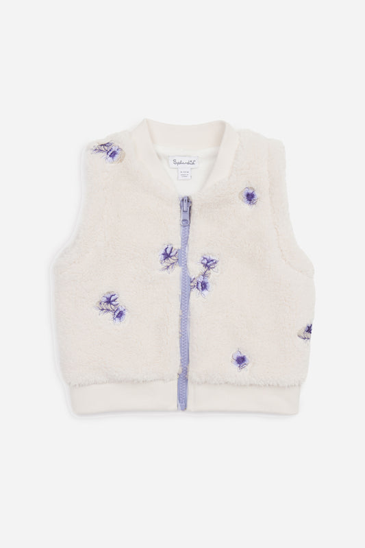 Moonstone Floral Fleece Vest