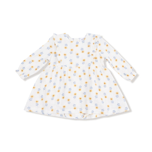 Western Sunflower LS Bubble Dress