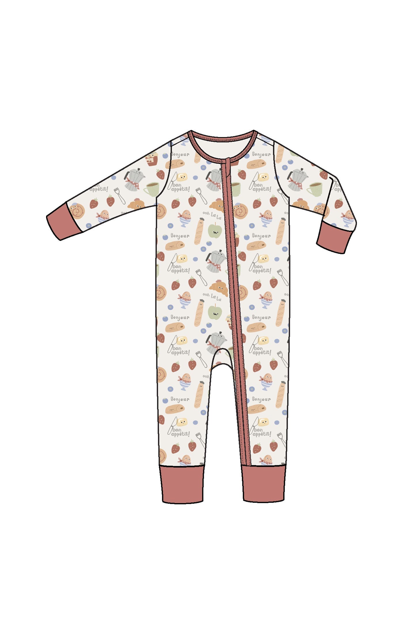 Bonjour Breakfast 2 Way Zip Romper