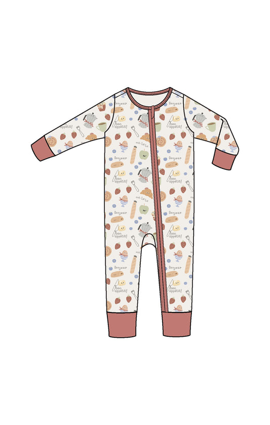 Bonjour Breakfast 2 Way Zip Romper