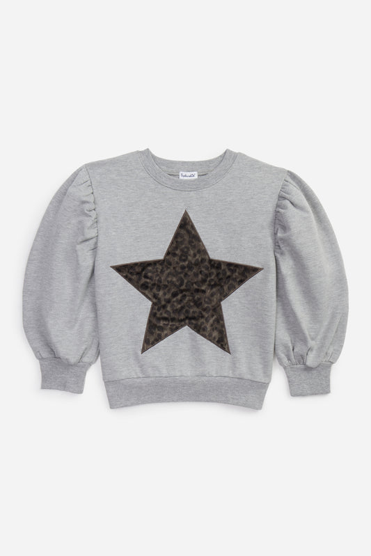Cheetah Star Heather Grey Sweatshirt