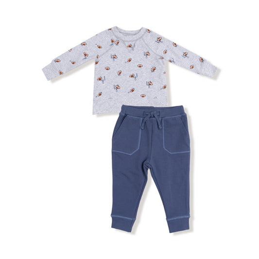 Football Field Goal Sweatshirt Toddler Set