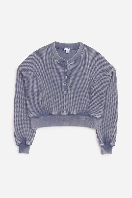 Thermal Henley Sweatshirt