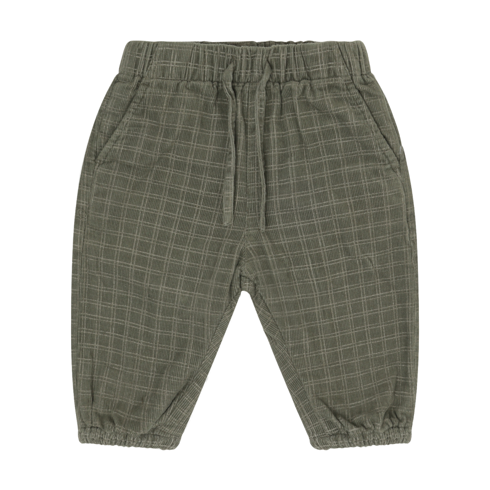 Windowpane Cord Lined Pant