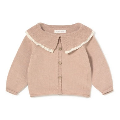 Knit Lace Detailing Pink Set