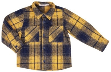 Buttoned Flannel Plaid Toddler Shirt