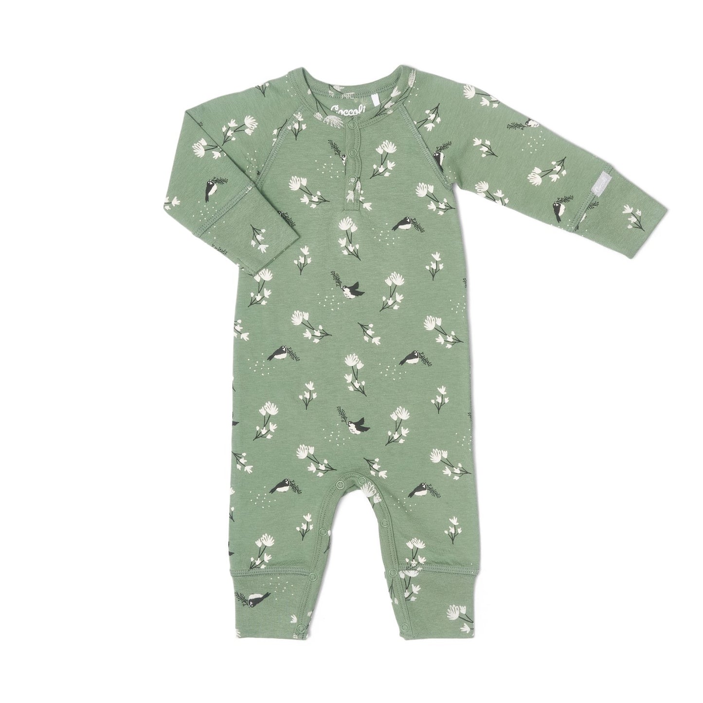 Birds w/ Flowers Cotton Modal Unionsuit