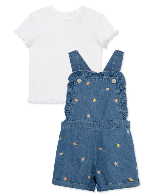 Denim Jumper & Tee Set