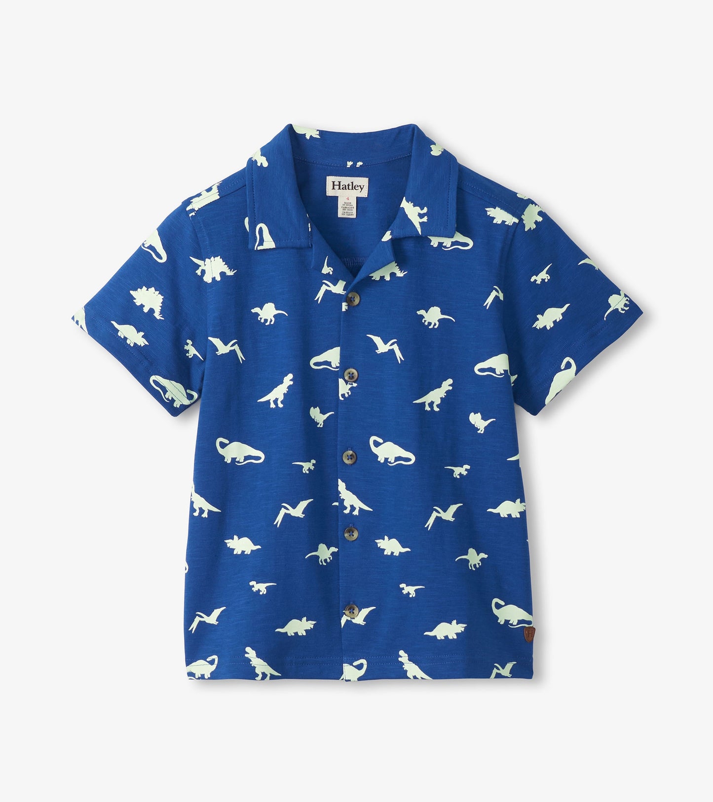 Glow In The Dark Dino Jersey Button-down