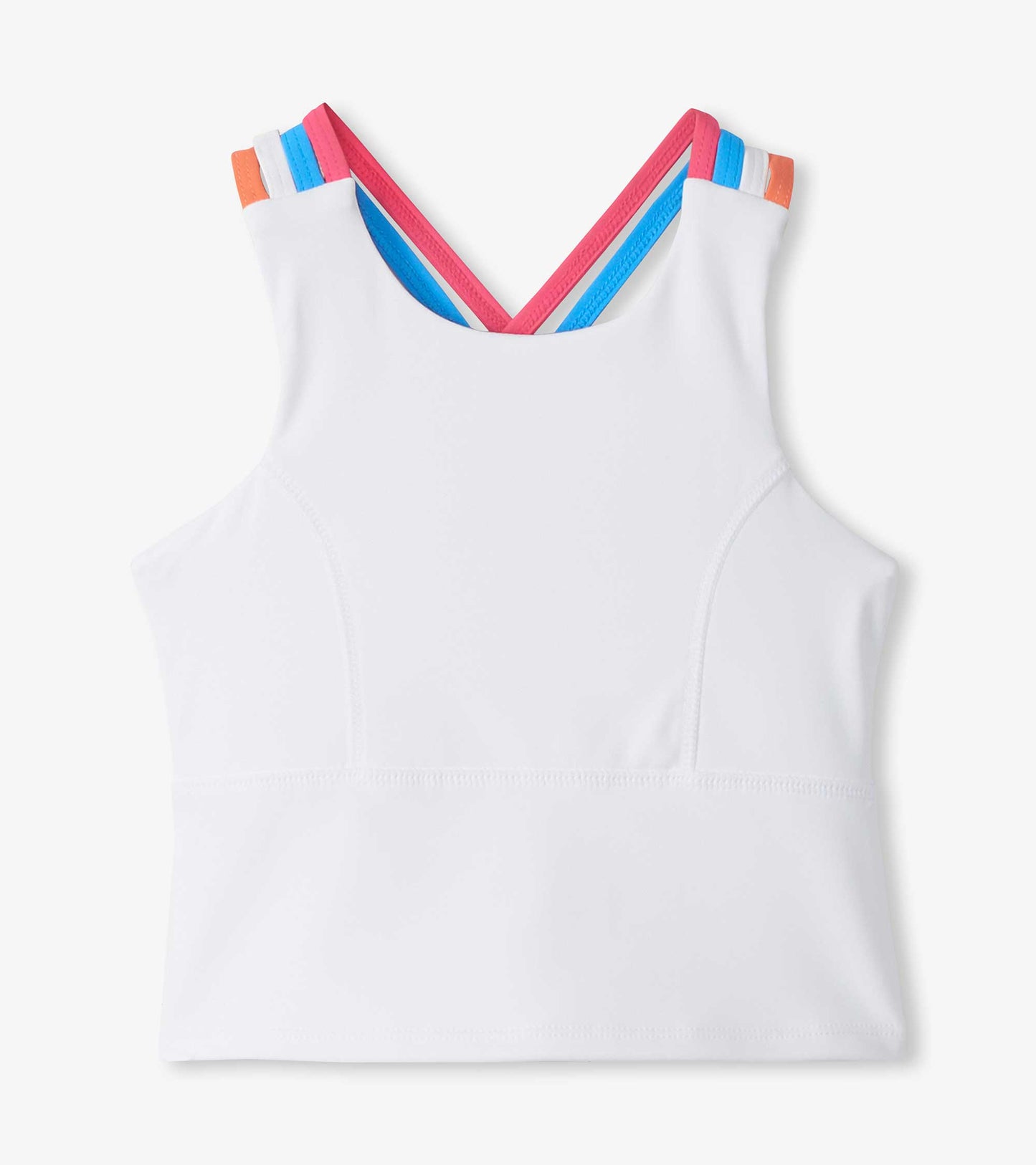 White Strappy Kid Active Tank