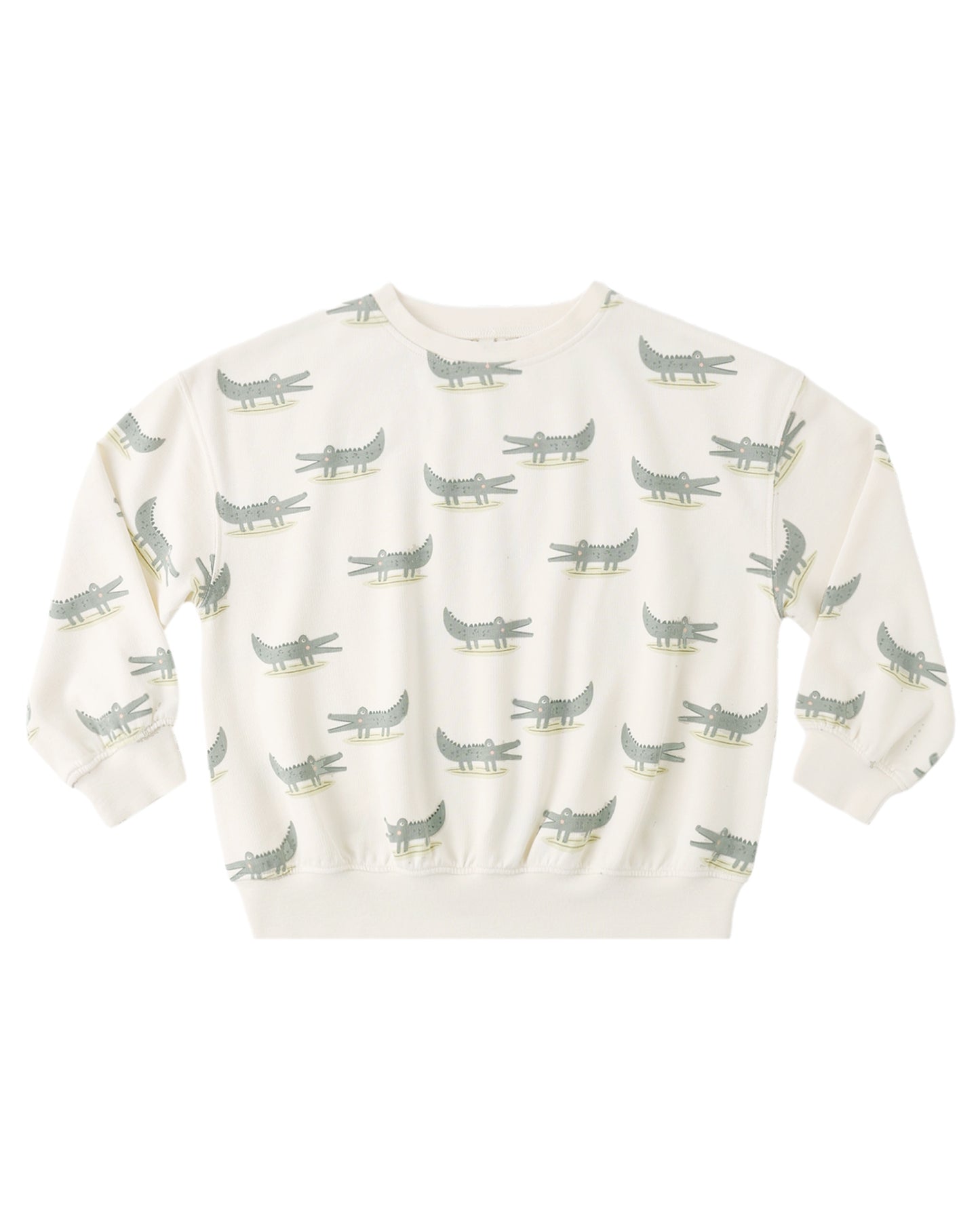 Alligator Baby Sweater in Cream
