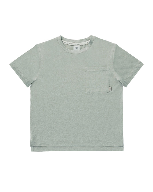 Cove Essential Kid SS Tee in Heather Sea Green