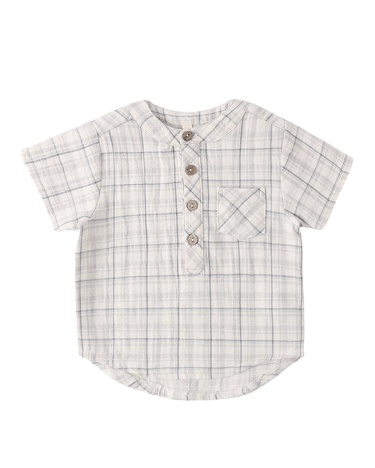 Jaxson Toddler Shirt in Blue Plaid