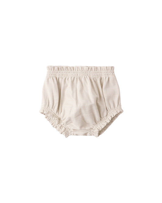 Gathered Bloomer in Oat Micro Stripe