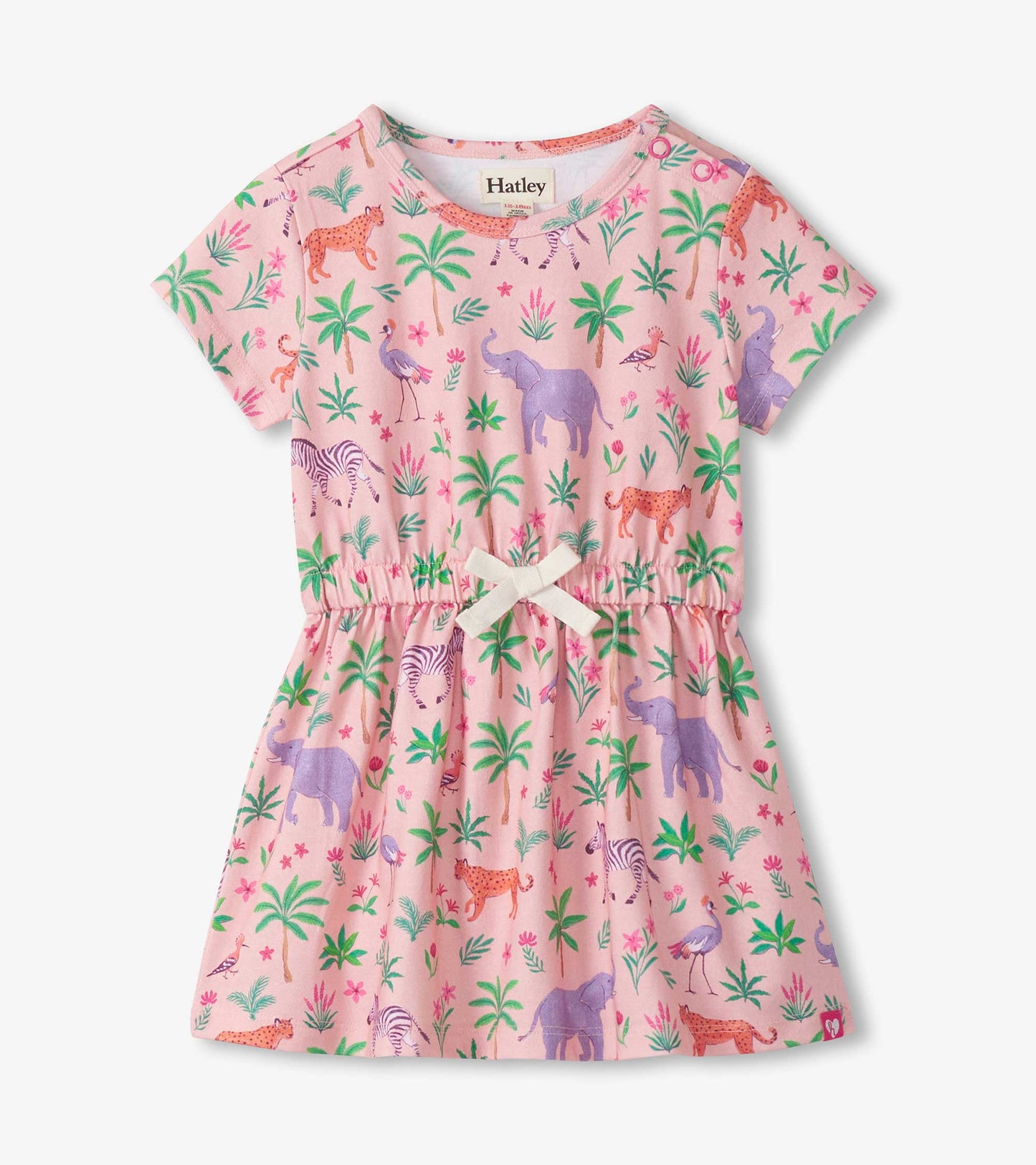 Tender Safari SS Toddler Dress in Pink
