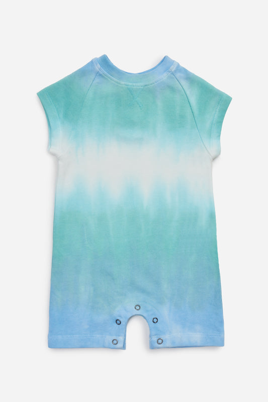 Sea Blast Tie Dye Baby Shortie Romper