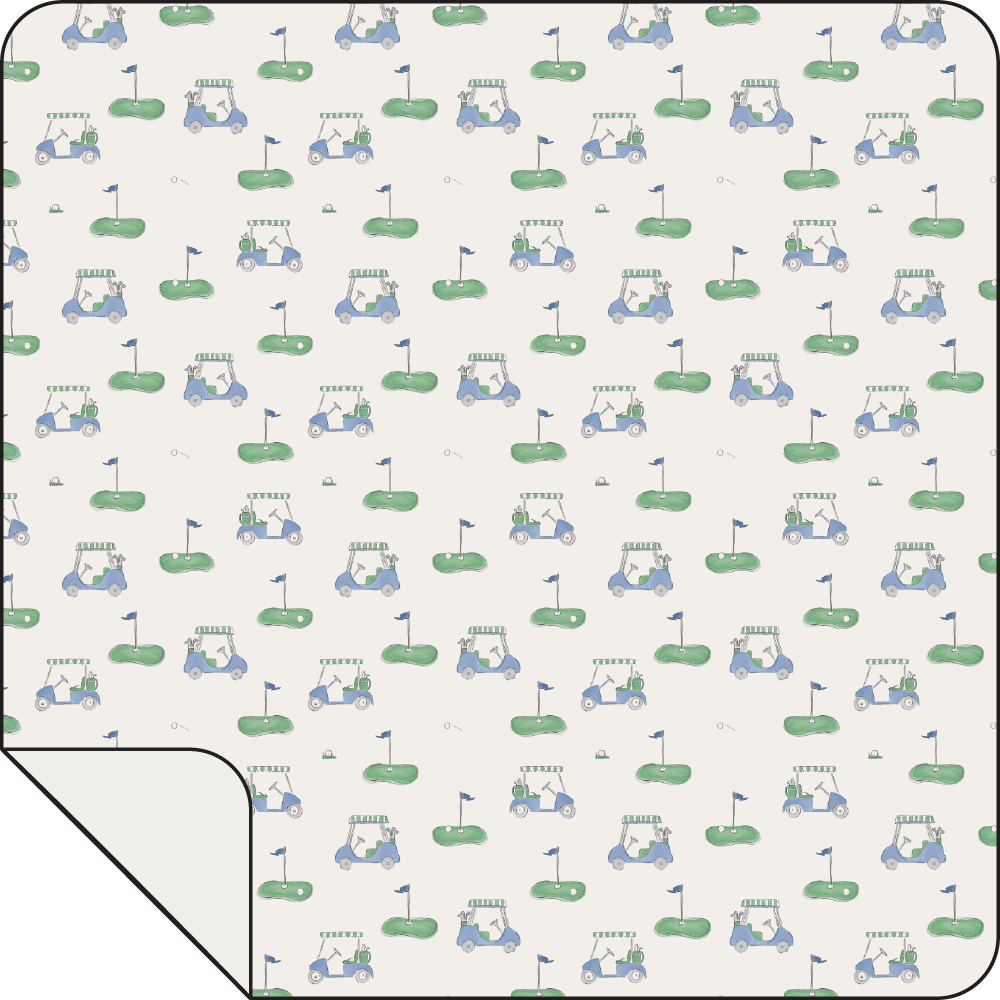 Golf Carts Blue - Swaddle Blanket