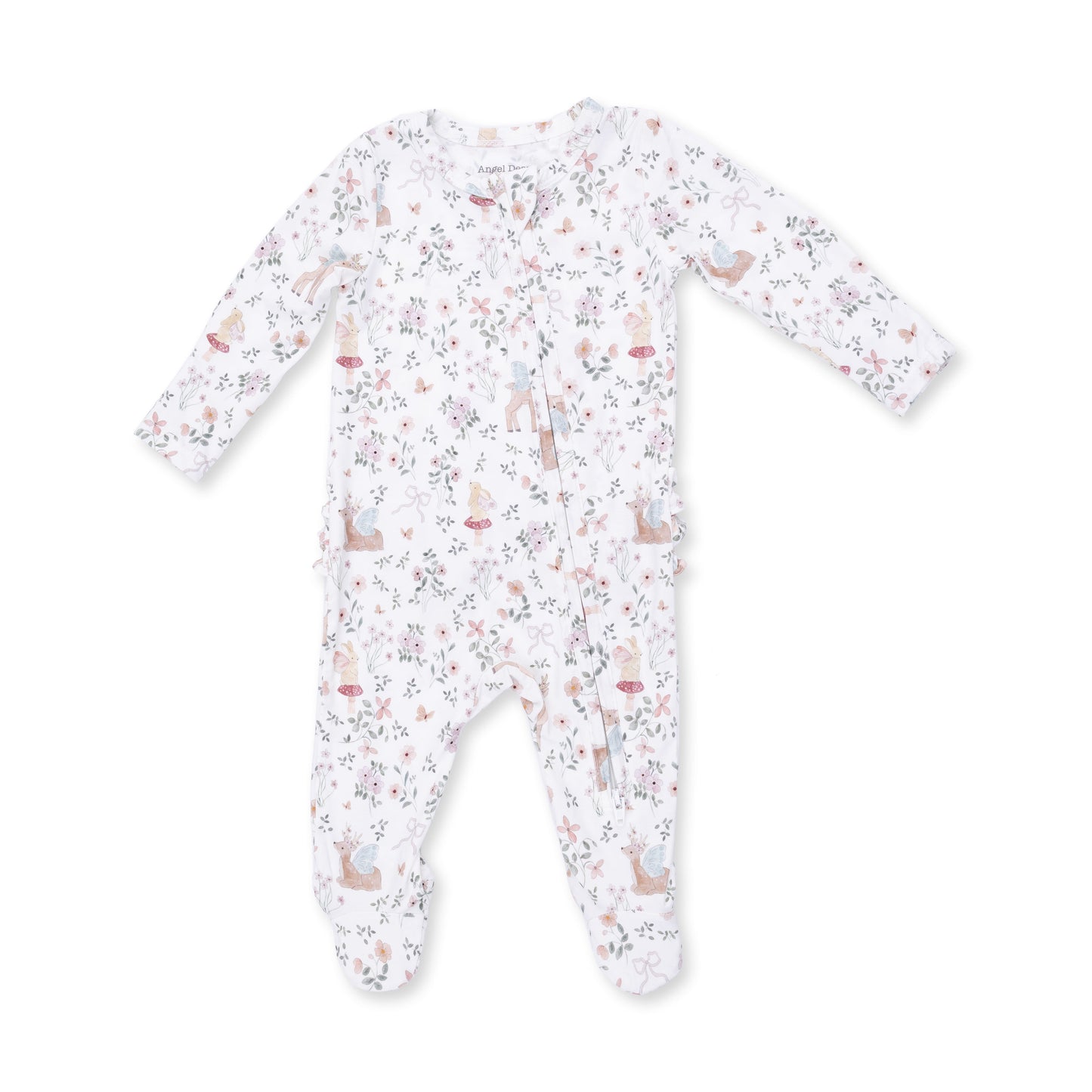 Enchanted Woodland - 2 Way Ruffle Back Zipper Footie