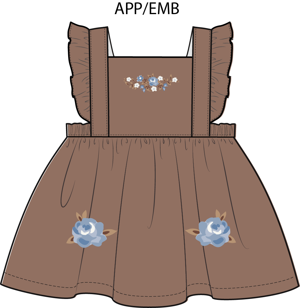 Hazel Floral - Pinafore Dress