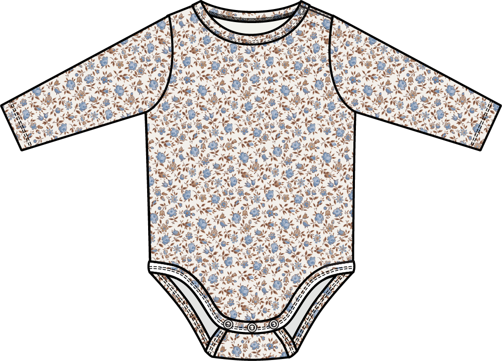 Hazel Floral Long Sleeve Bodysuit Set