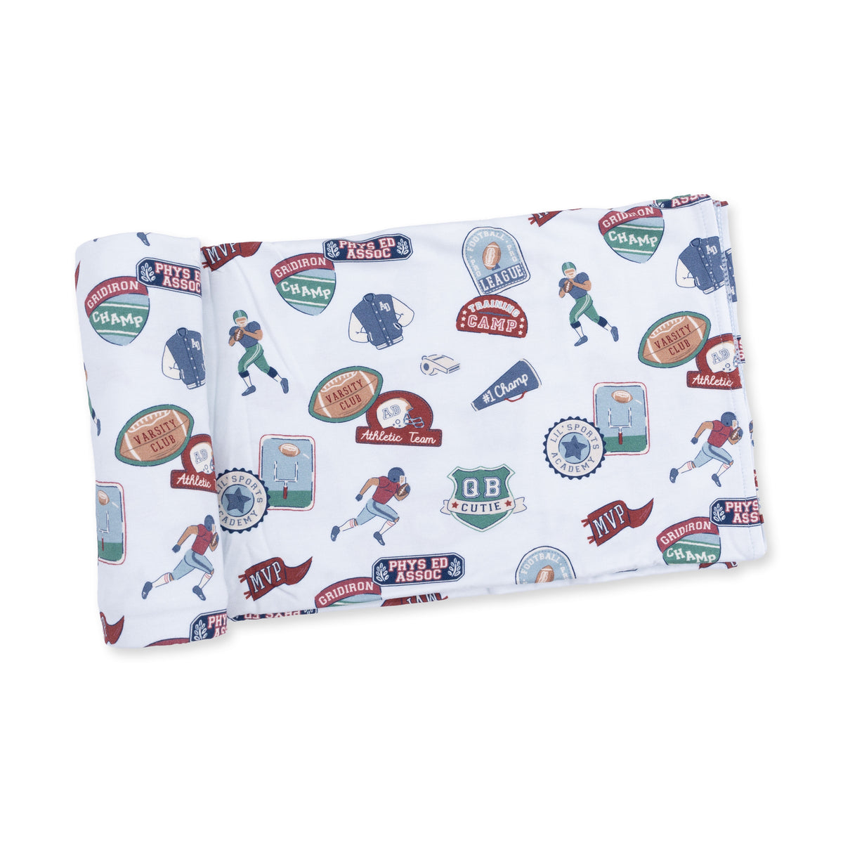 Football Patches Swaddle Blanket