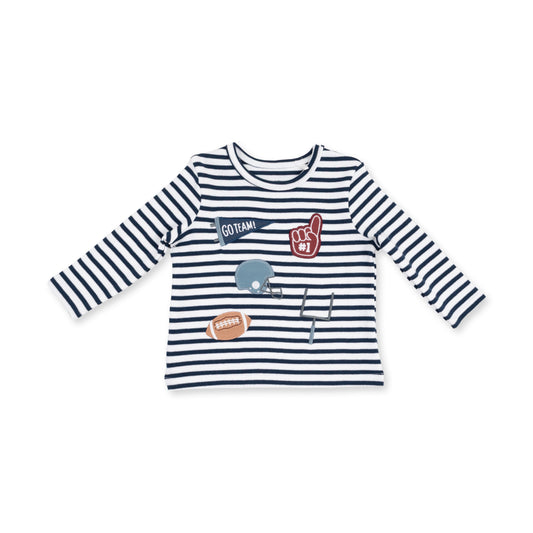 Football Navy LS Uni Baby Shirt