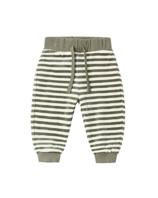 Striped Velour Relaxed Sweatpants