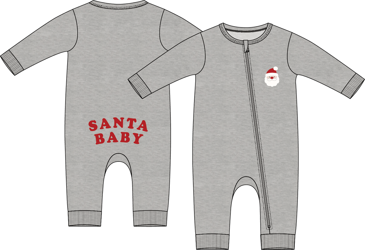 Santa Baby LS Knit Playsuit