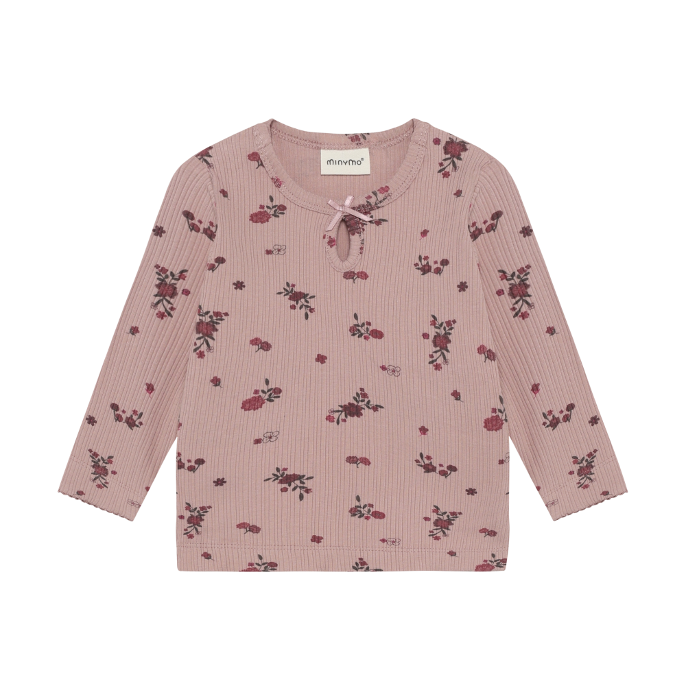 Rib Floral LS Tee