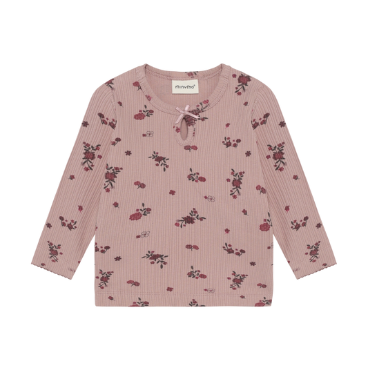 Rib Floral LS Tee