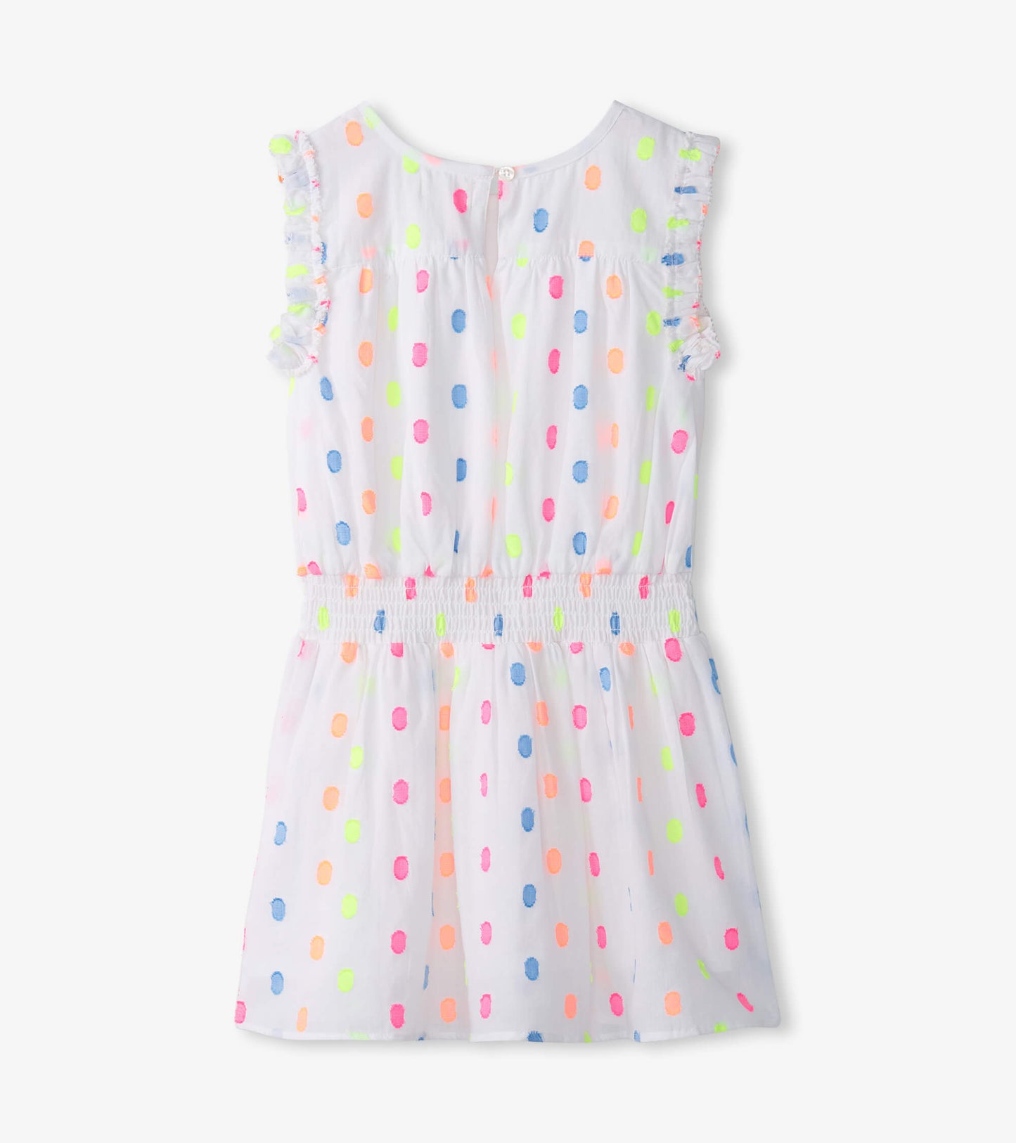 Summer Dots Woven Play Dress- White