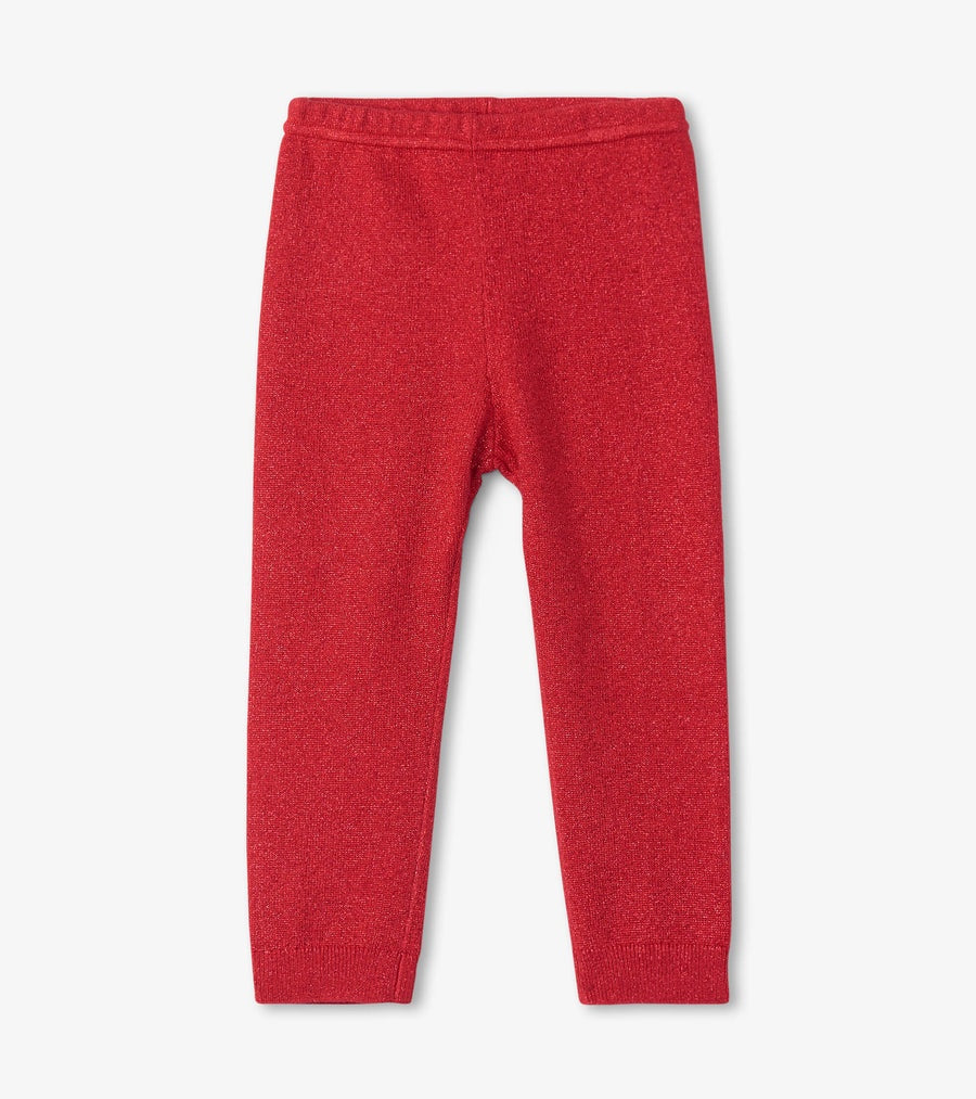Holiday Red Cable Knit Leggings