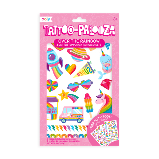 OOLY Tattoo Palooza Temporary Tattoos Over the Rainbow