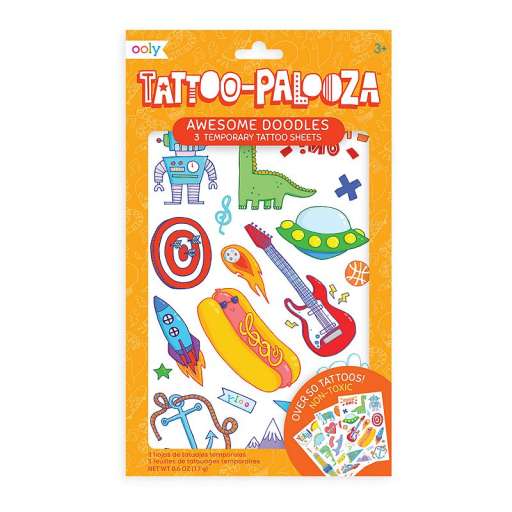 Tattoo Palooza Temporary Tattoos - Awesome Doodles