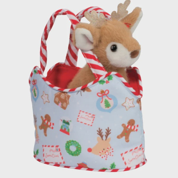 Reindeer Plushie w/ Christmas Purse