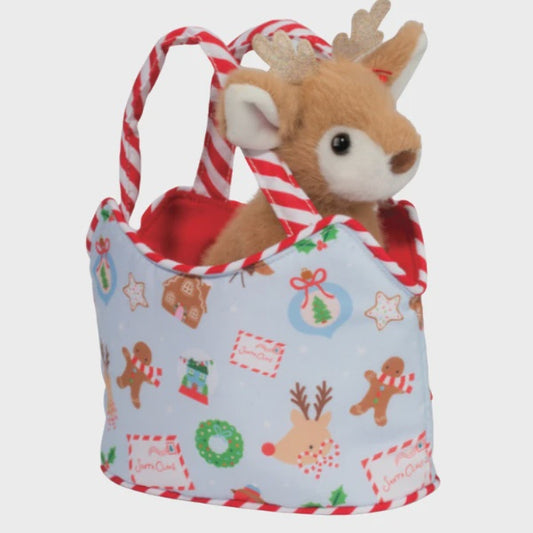 Reindeer Plushie w/ Christmas Purse