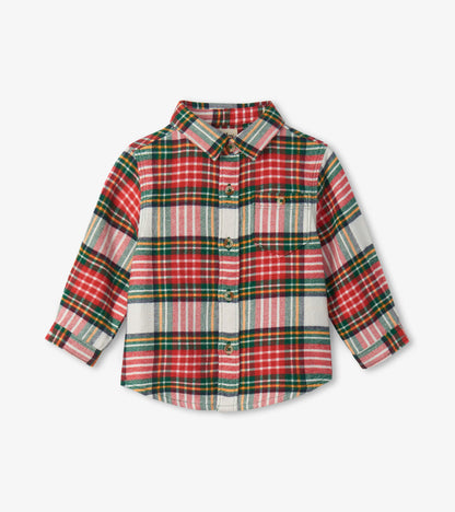 Festive Plaid Button Down