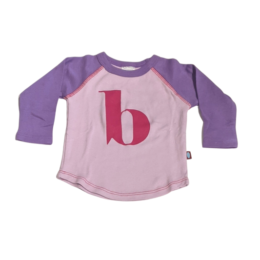 "B" Lavender & Purple Initial Tee